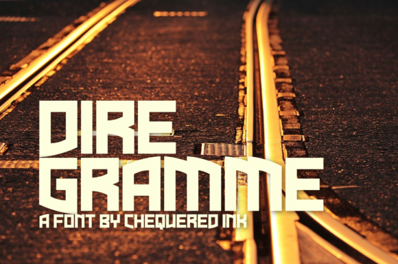 Dire Gramme: A Bold Display Font for Digital Creativity