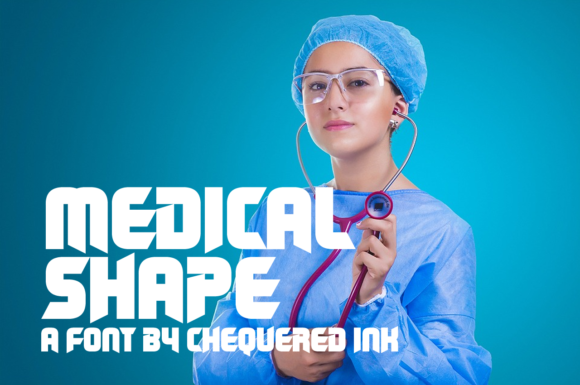 Medical Shape Font for Web Design and Branding